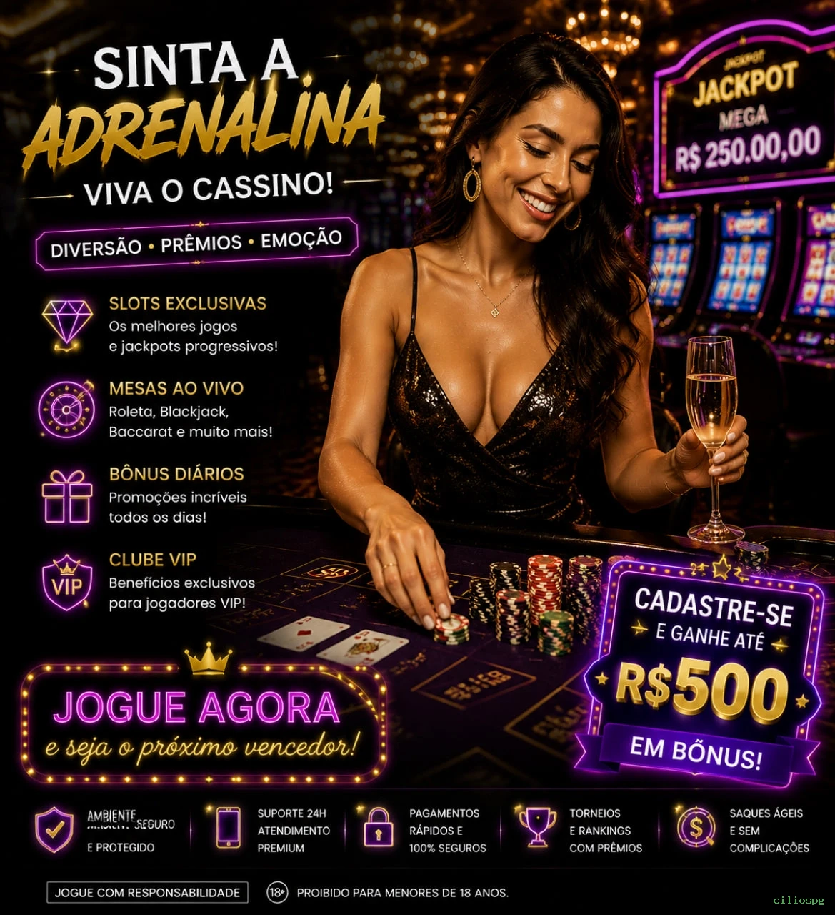 Promoções e bônus exclusivos da ciliospg